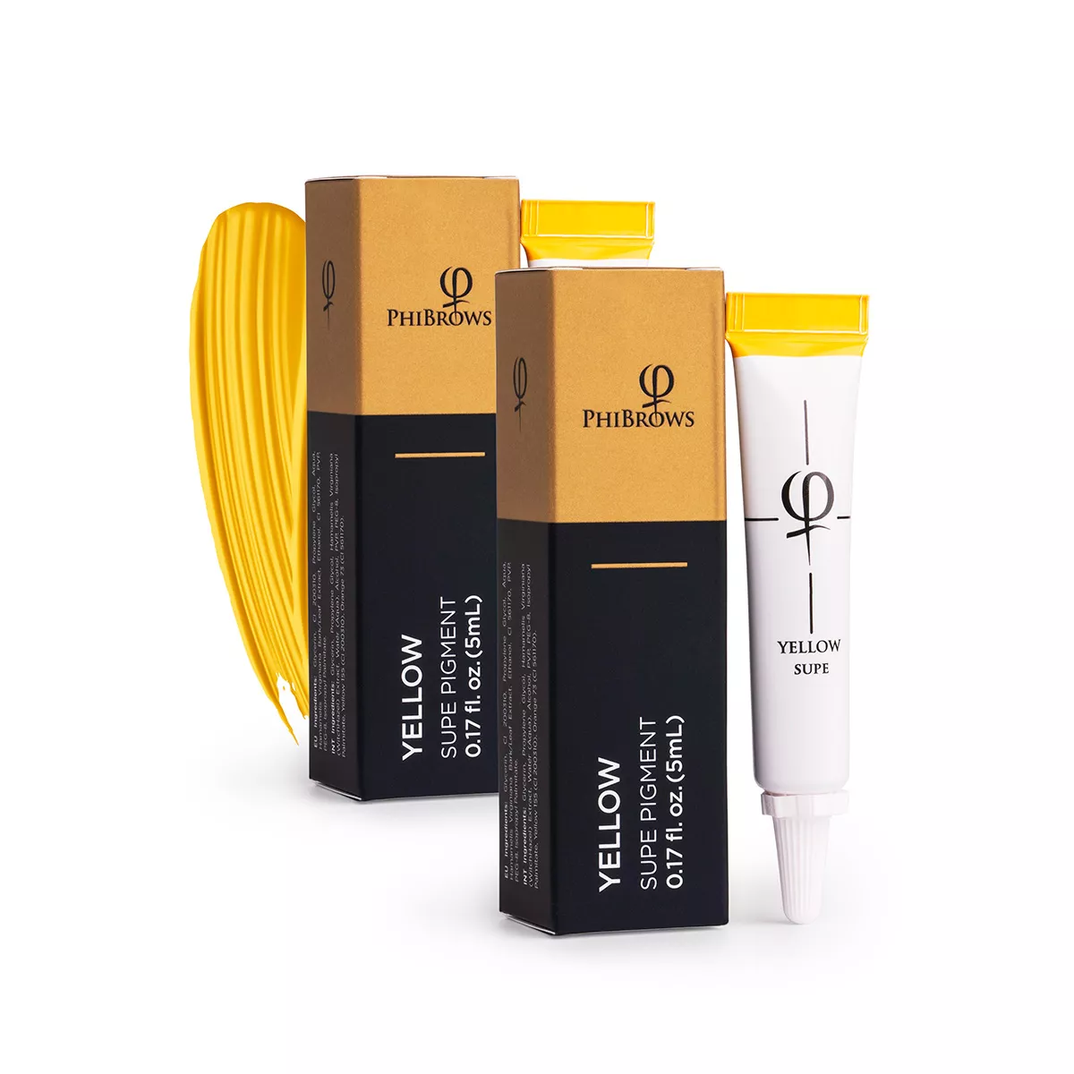 PhiBrows Yellow SUPE Pigment 5ml - 2pcs phibrows yellow supe pigment 5ml - 2pcs 1.jpg