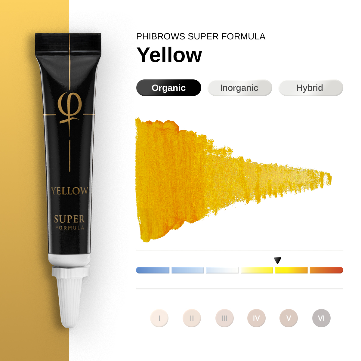 PhiBrows Yellow SUPER Pigment 5ml E