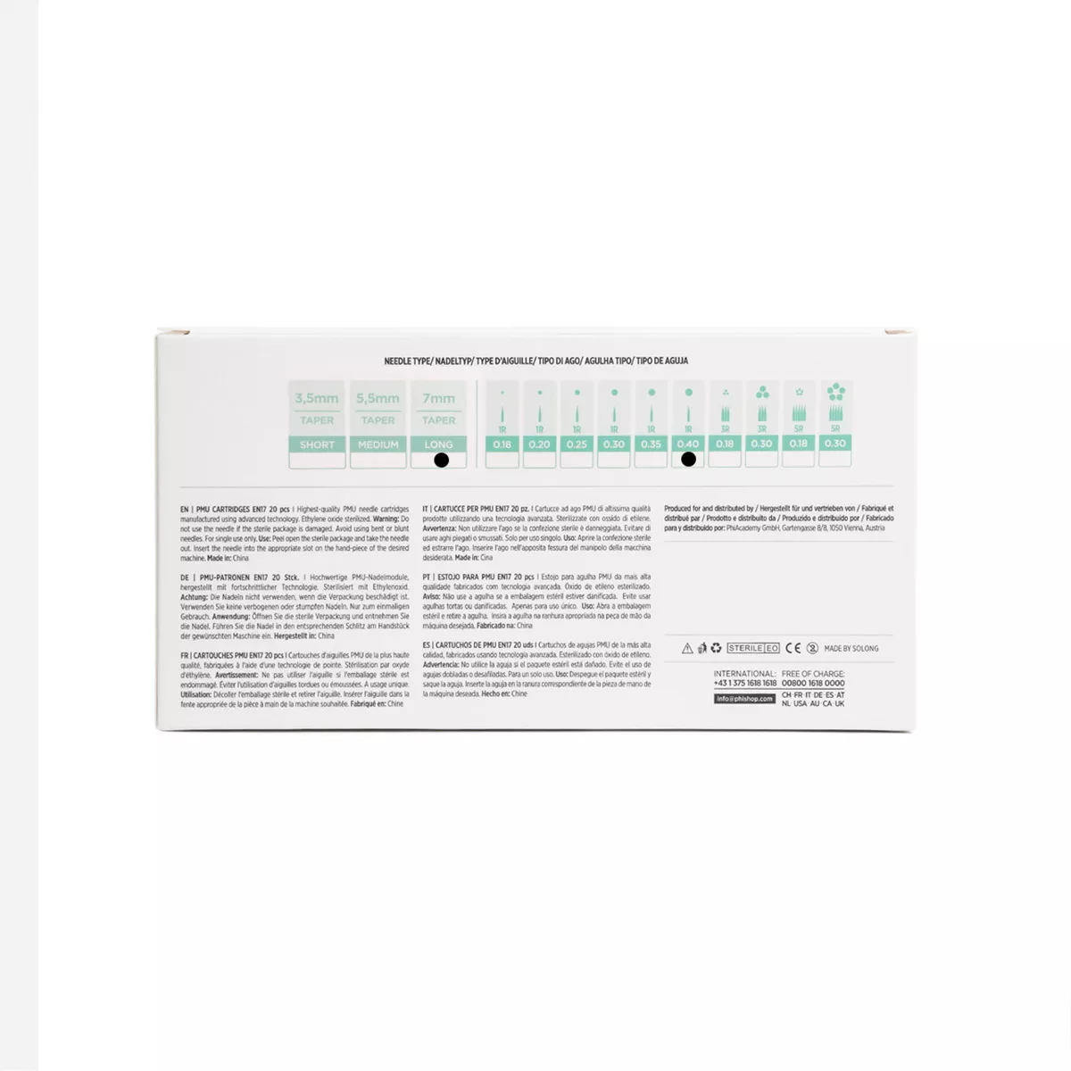 PMU Universal Cartridge pmu cartridges 0,40 1r, 7m taper (en17) 20 pcs 5.jpg