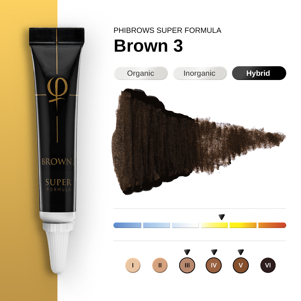 Phibrows Brown 3 SUPER Pigment 5ml - 2pcs