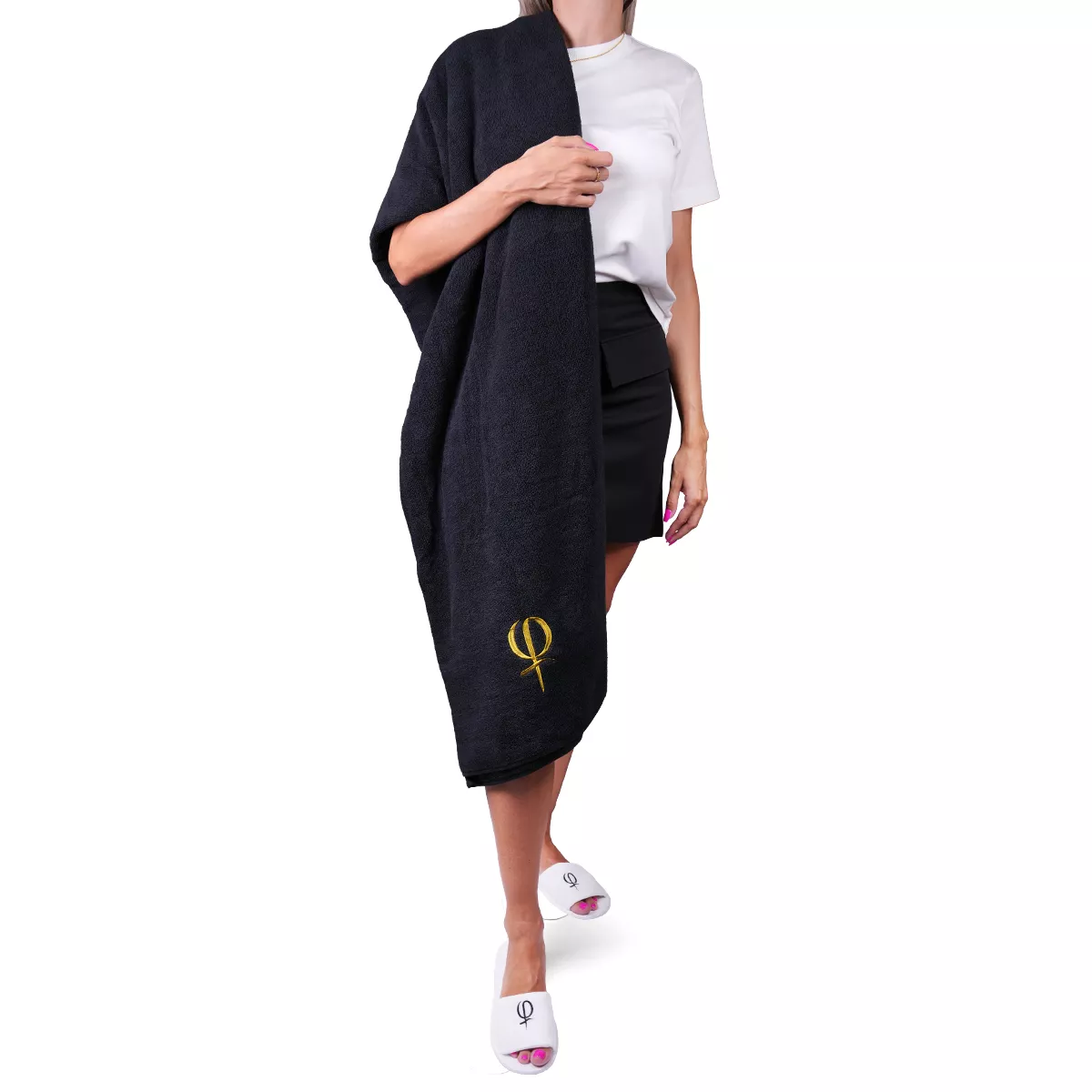 Phi SPA Towel Black L (200x140cm) Phi SPA Towel Black L (200x140cm)