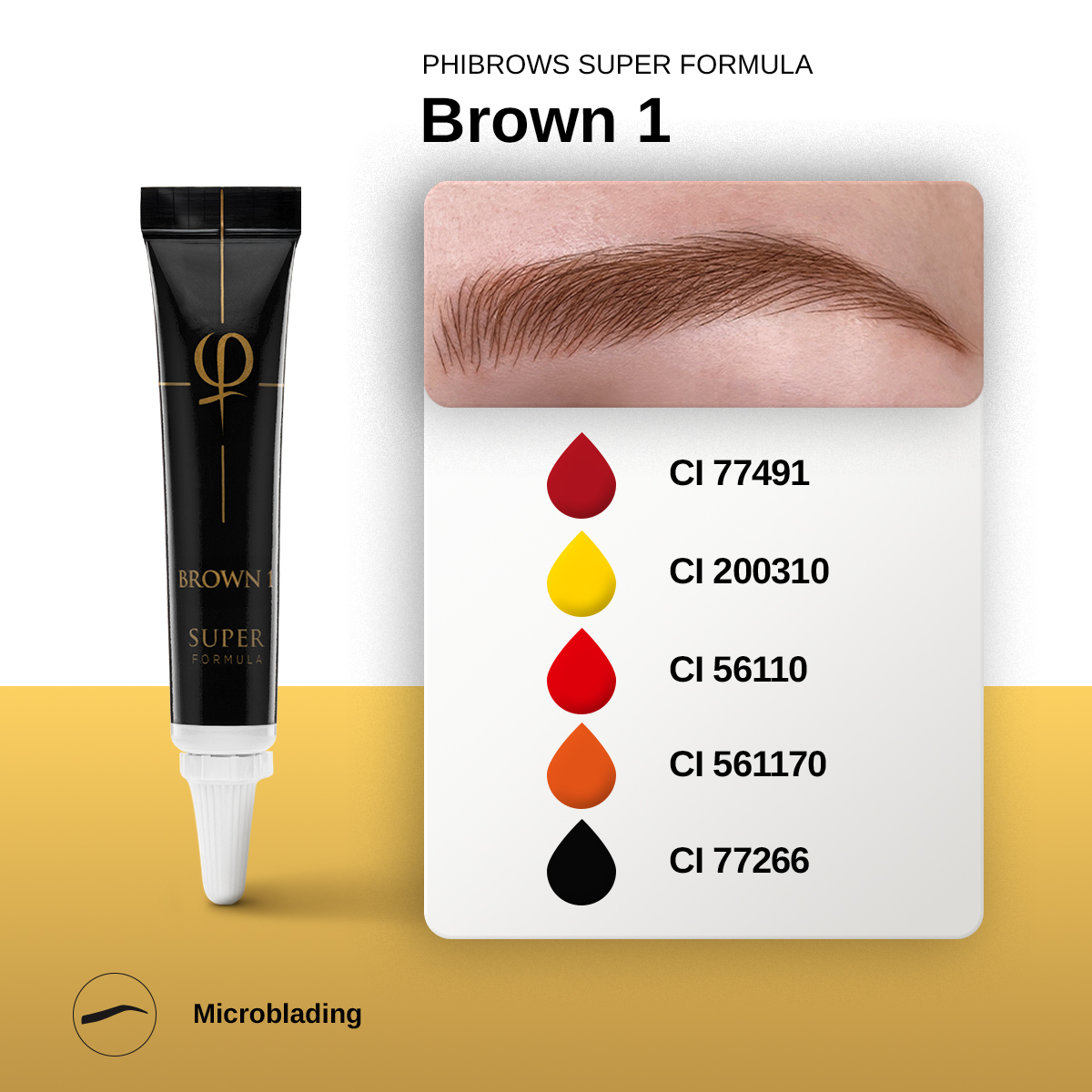 PhiBrows Brown 1 SUPER Pigment 5ml PhiBrows Brown 1 SUPER Pigment 5ml