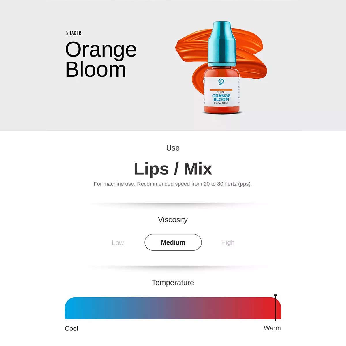 Orange Bloom PMU Mix Shader Pigment 10ml orange bloom - activator 2.jpg