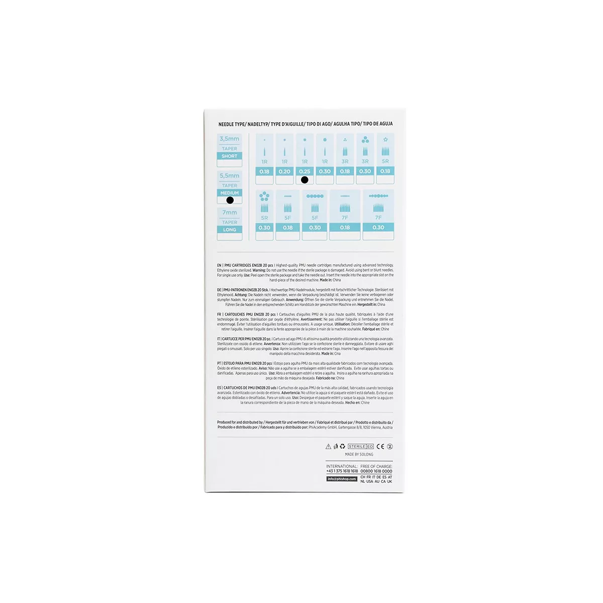 Tattoo & PMU Universal Cartridge pmu cartridges 0.25 1r, 5.5mm taper (en02b) 20pcs 5.jpg