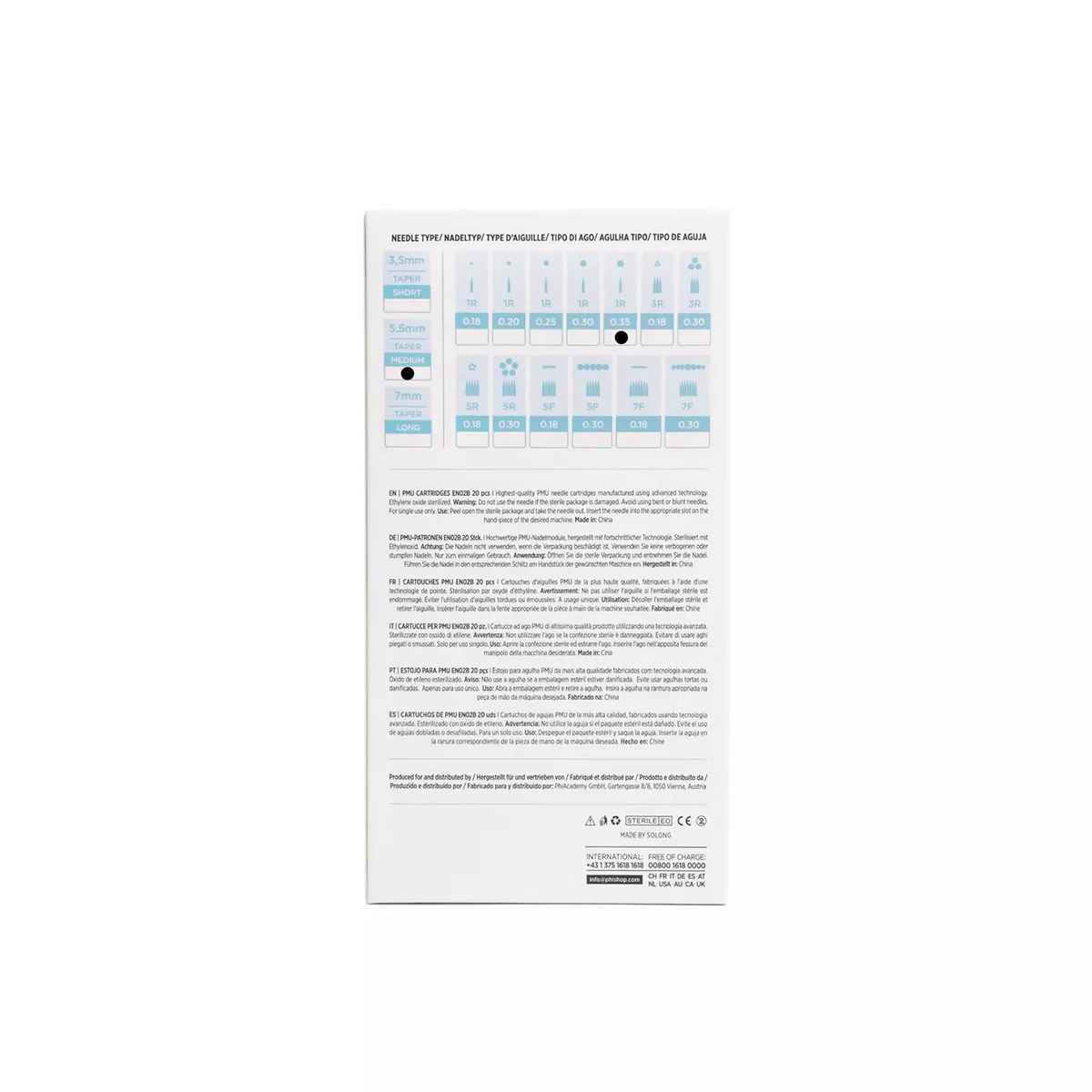 Tattoo & PMU Universal Cartridge pmu cartridges 0.35 1r, 5.5mm taper (en02b) 20pcs 5.jpg