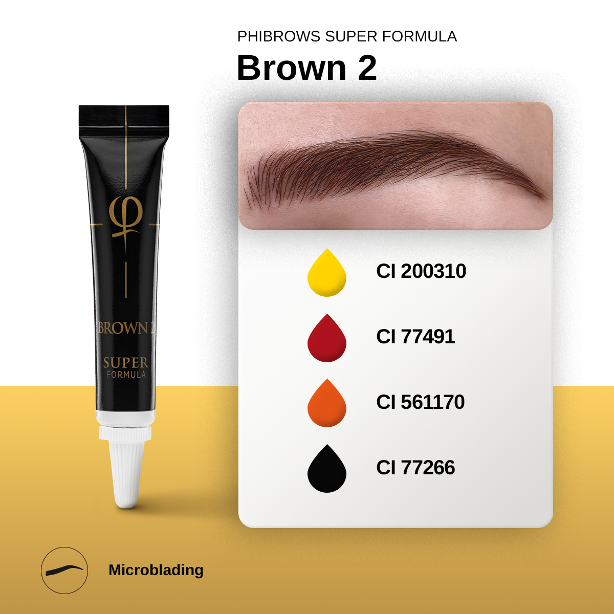 PhiBrows Brown 2 SUPER Pigment 5ml