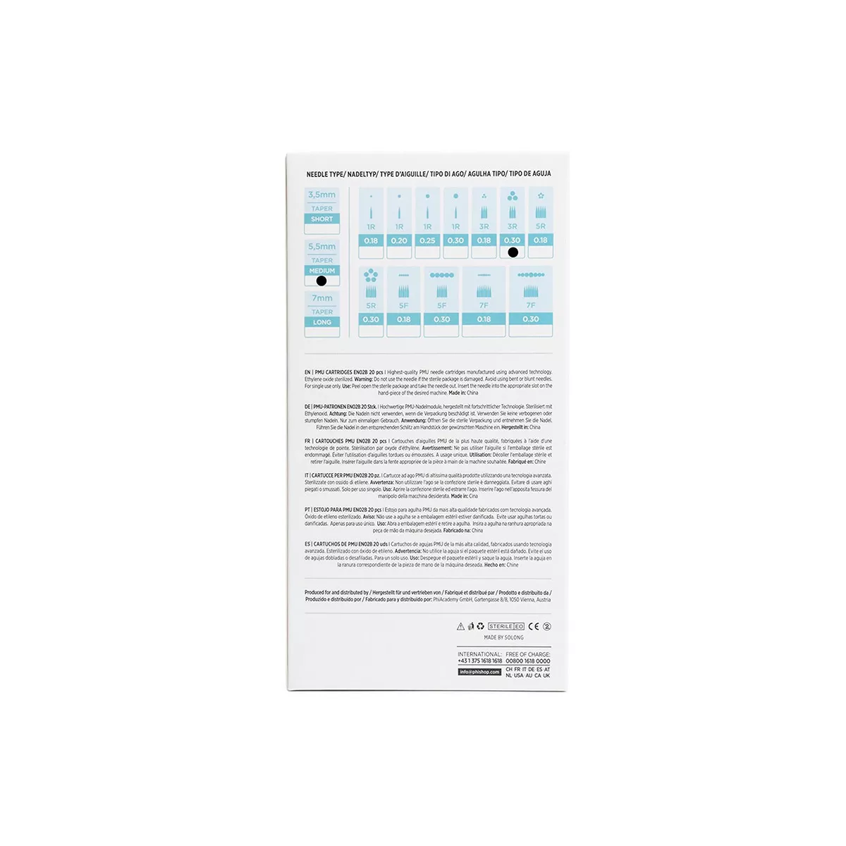 Tattoo & PMU Universal Cartridge pmu cartridges 0.30 3r, 5.5mm taper (en02b) 20pcs 5.jpg