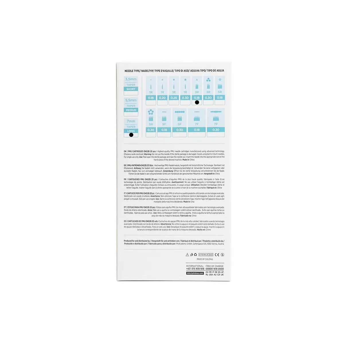 Tattoo & PMU Universal Cartridge pmu cartridges 0.18 3r, 7.0mm taper (en02b) 20pcs 5.jpg