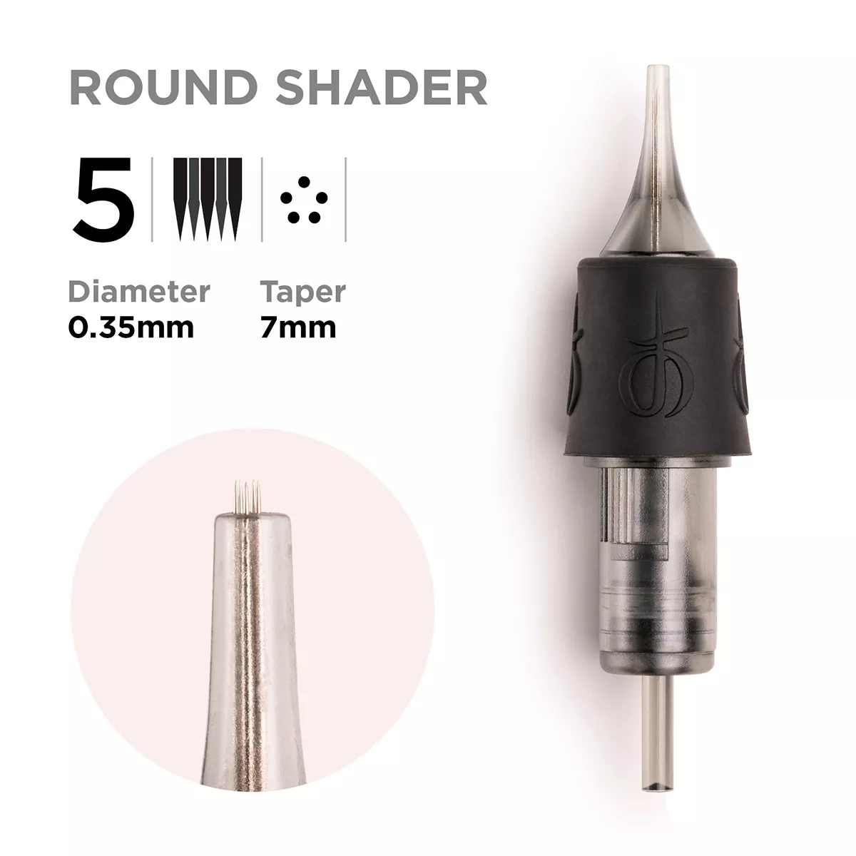 Phi Black Cartridge 0.35 5RS, 7mm taper - 10pcs phi black cartridge 0.35 5rs, 7mm taper - 10pcs 4.jpg