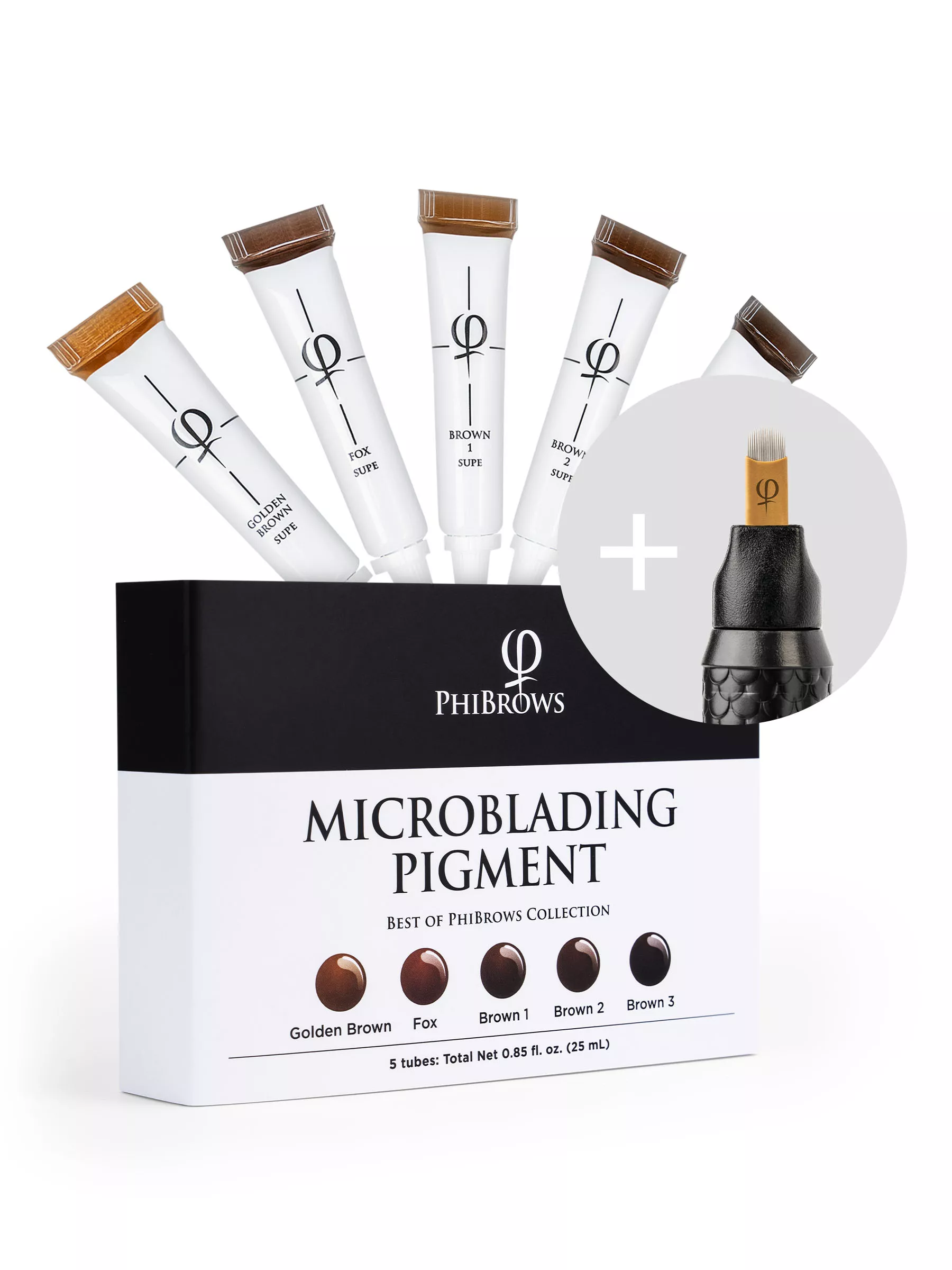 PhiBrows Microblading Pigment Collection SUPE + PhiBlade Disposable Tool 18 U Ecc 0.18 20pcs PhiBrows_SUPE_Collection_Set_0.jpg